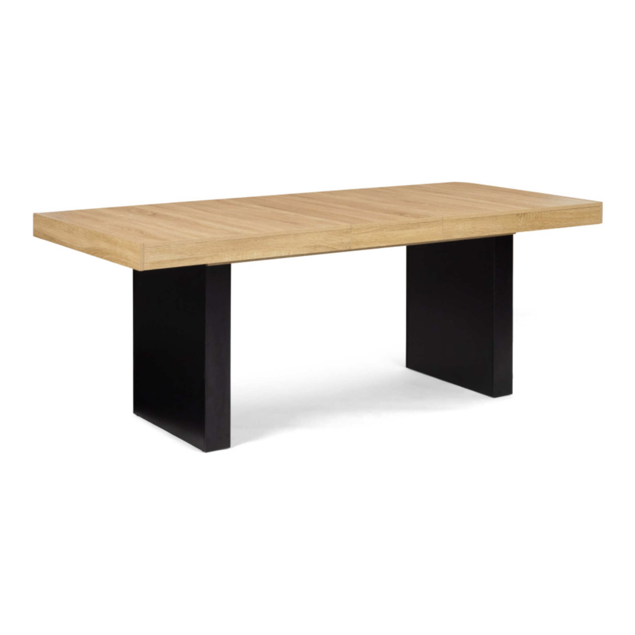 Table à manger extensible Marius - Bois - Noir
