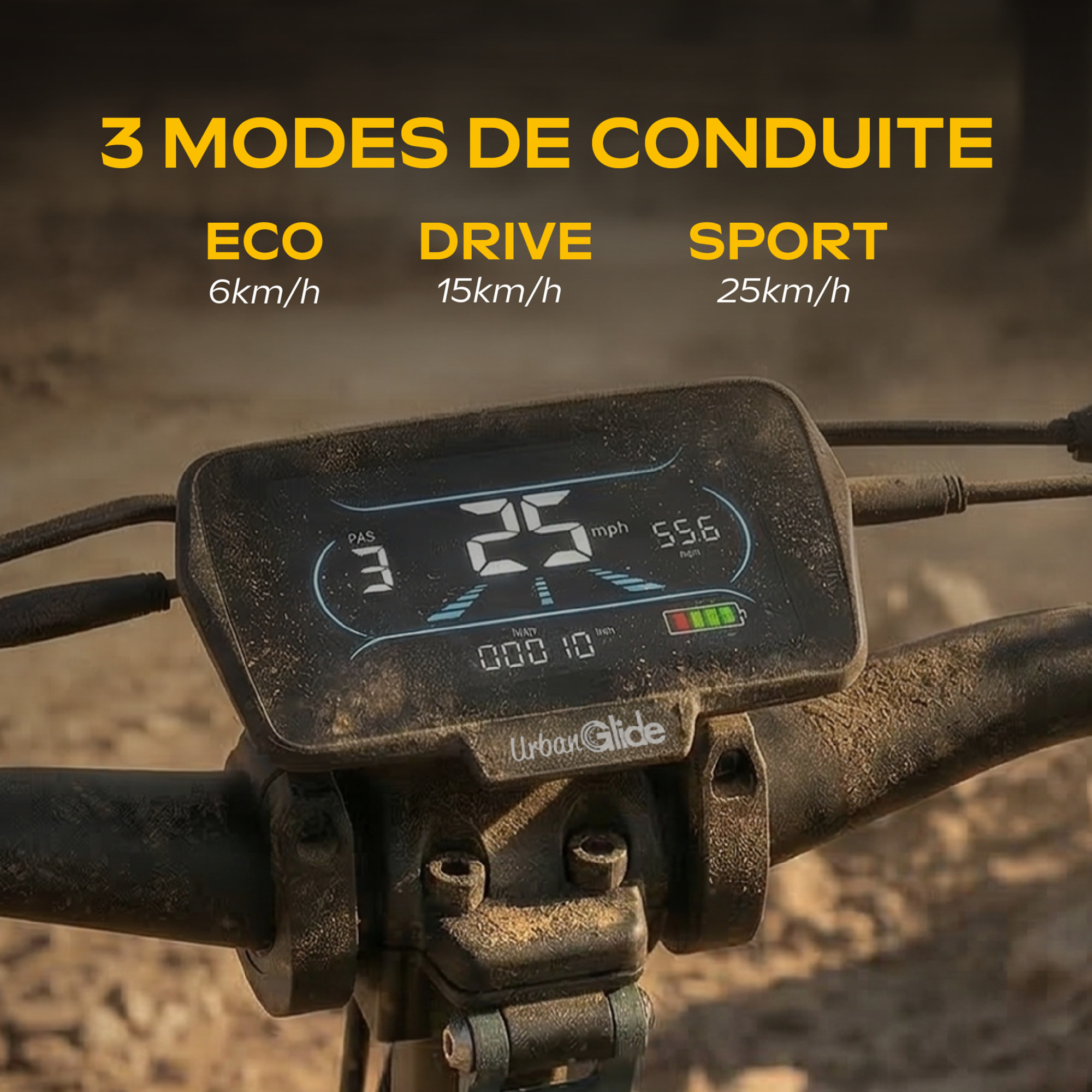 Trottinette Électrique Adulte UrbanGlide GT PRO 1300W - Autonomie 80 km - Pneus 11" Tubeless Tout-Terrain - Batterie 48V - Double Frein à Disque - IPX5