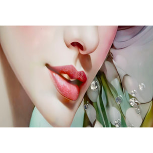 DIPINTO SU TELA LACCATO FANTASY C/CORNICE -A- CM 72X4X102