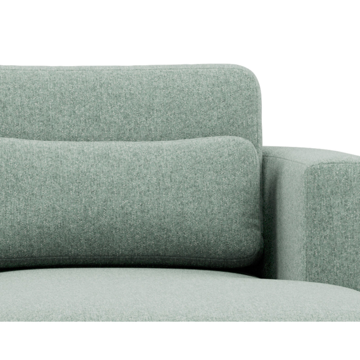 Mahina - canapé d'angle droit 4 places convertible avec coffre en tissu texturé - Bleu