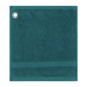 Carre avec oeillet pur coton 550 g/m² uni vert Elea emeraude