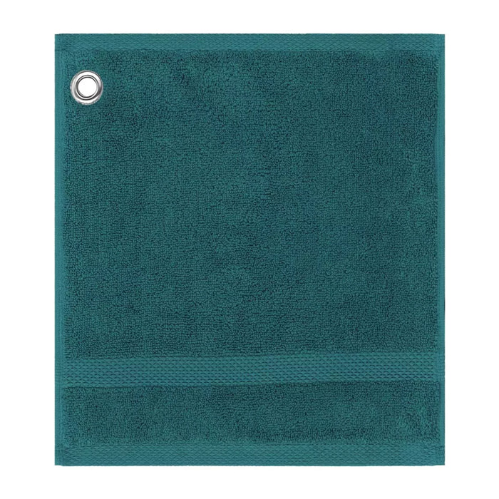 Carre avec oeillet pur coton 550 g/m² uni vert Elea emeraude