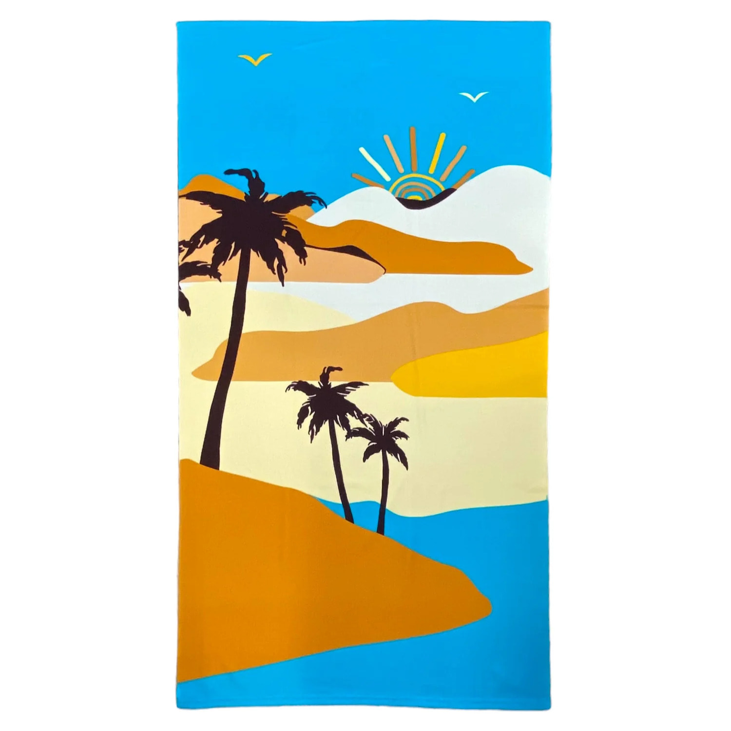 Serviette de plage microfibre - Dunes - 90x170cm - 250g/m²