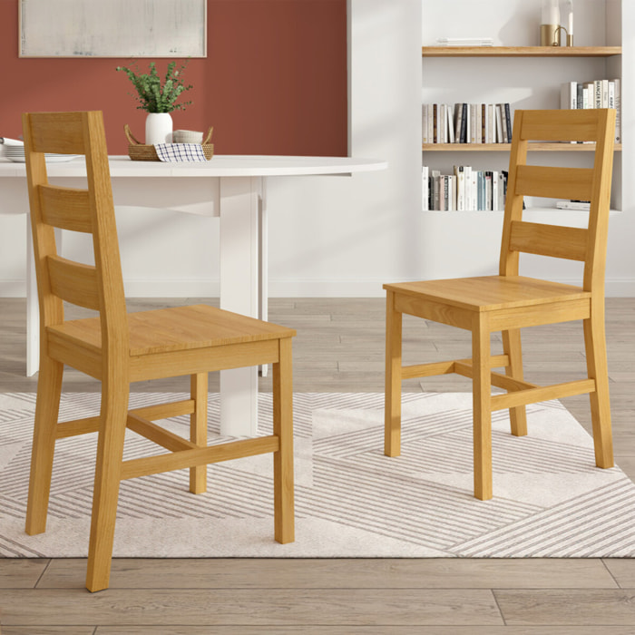 Chaises Alfie en bois de pin - lot de 4