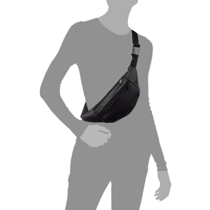 Atripalda riñonera con tres compartimentos de piel Dollaro.