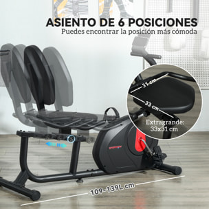 Bicicleta Estática con Respaldo, 8 Niveles de Resistencia, Bici Estática Reclinadas, con Volante Asiento Ajustable Pantalla LCD y Soporte de Teléfono, para Entrenamientos de Recuperación
