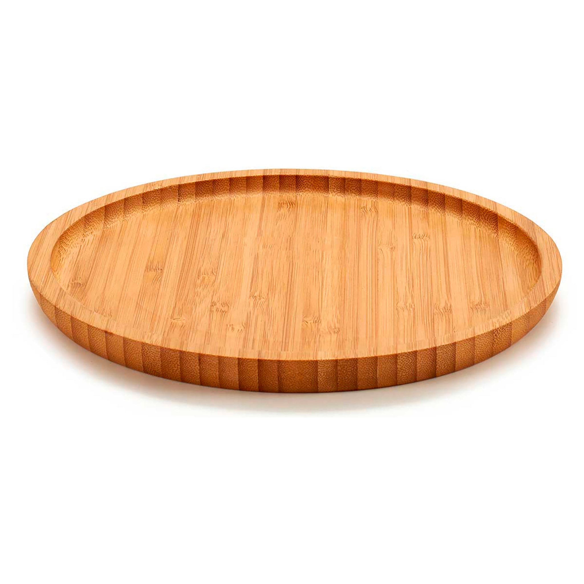 Piccolo vassoio rotondo in bambù per antipasti. 20 cm.