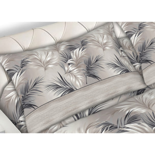 Completo Lenzuola In Calda Flanella Made in Italy Armony Grigio