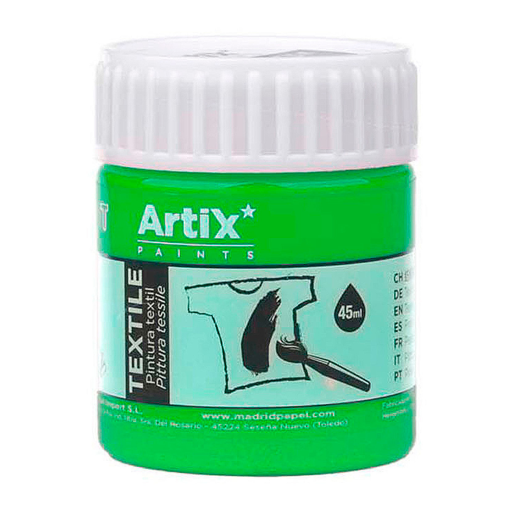 Pack 6 Uds. PINTURA TEXTIL VERDE CLARO 45 ml
