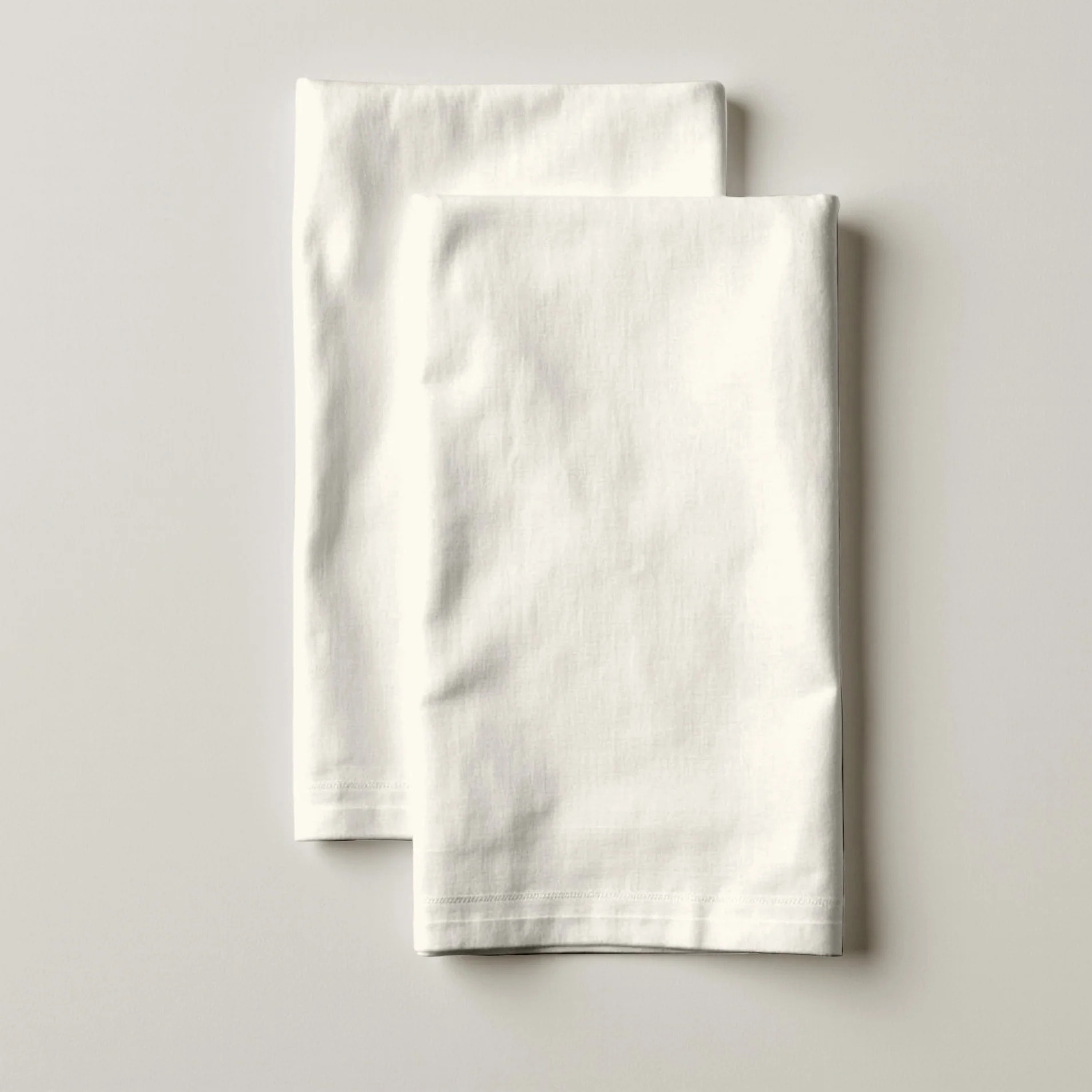 Lot de 2 torchons de cuisine 100% coton Uni Naturel 102