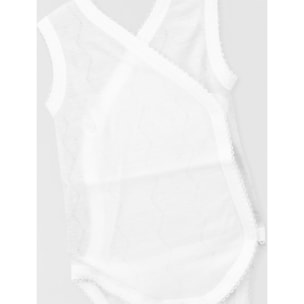 Body cruzado bebé sin mangas algodón