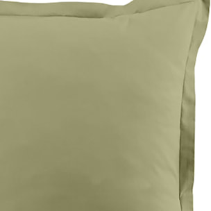 Lot de 2 taies d'oreiller 100% coton 57fils verveine