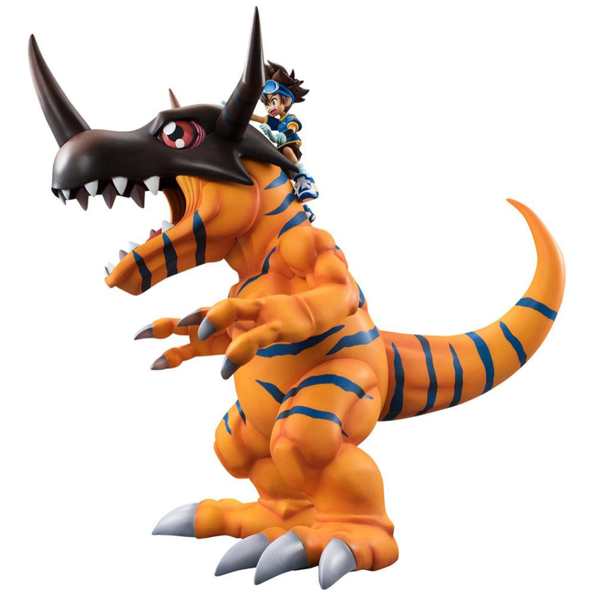 Digimon Adventure G.e.m. Series Pvc Statua Greymon & Taichi 25 Cm Megahouse