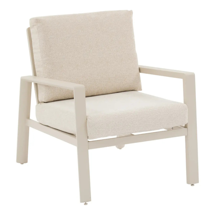 Fauteuil de salon de jardin Luzane argile