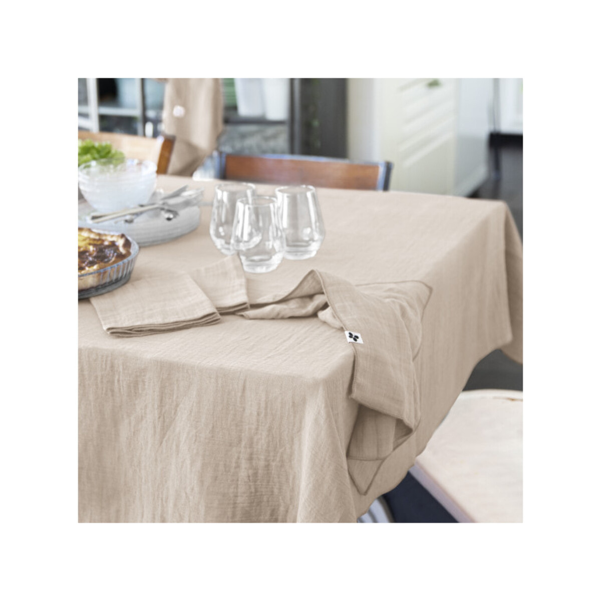 Nappe 150 x 250 cm double gaze de coton gaufrée - 9 coloris - GAIA