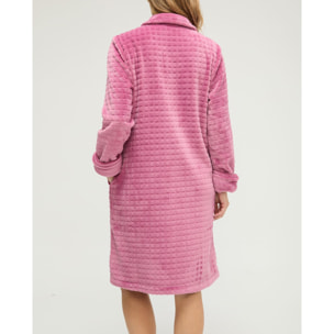 Bata mujer jacquard con botones