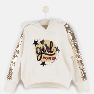 Sudadera de lentejuelas doradas para niña