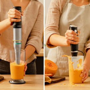 Cecotec Katana TotalDestroy 1200XL BL Hand Blender, 1200 W, 21 vitesses et Turbo