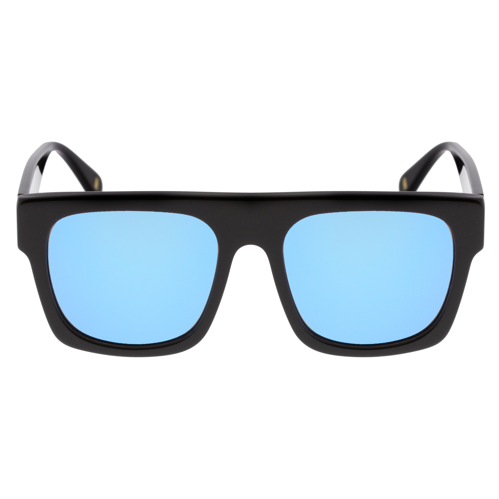 Gafas de sol OCEAN MONTREAL - Negro brillante / Polarizada revo azul real