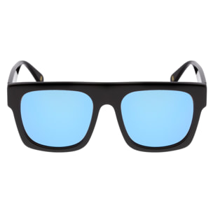 Gafas de sol OCEAN MONTREAL - Negro brillante / Polarizada revo azul real