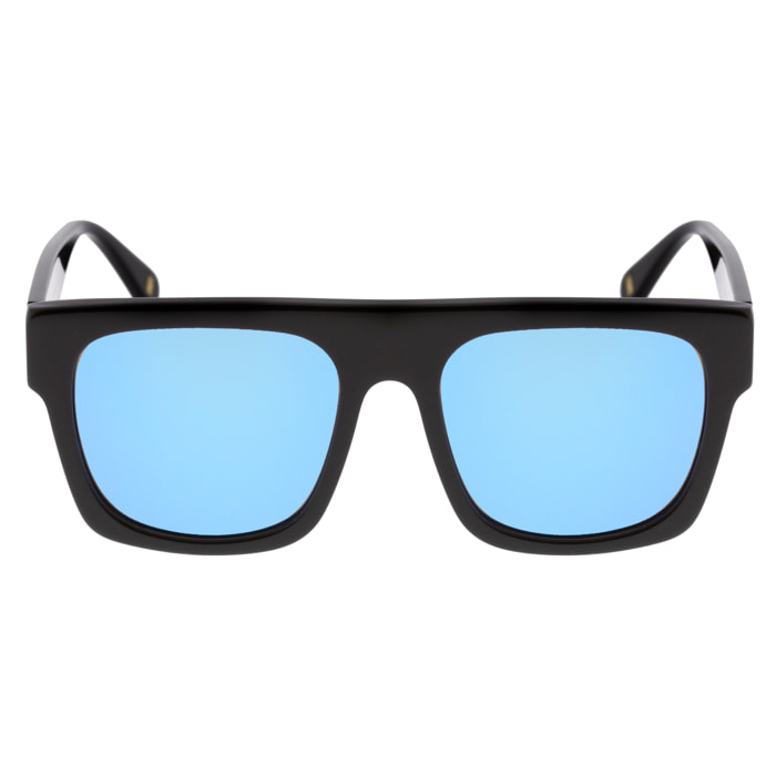 Gafas de sol OCEAN MONTREAL - Negro brillante / Polarizada revo azul real
