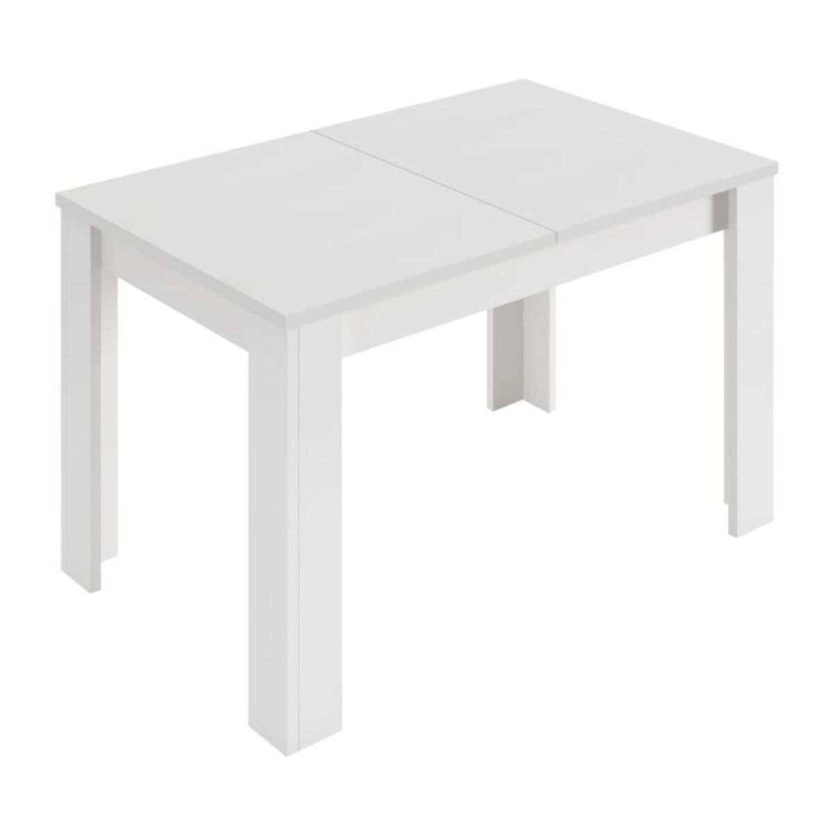 Mesa de comedor extensible Kendra 123 Blanco Artik (Blanco Mate)