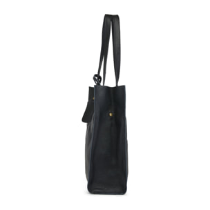 Borse Donna colore Nero-in pelle Made in Italy 33x38x15cm