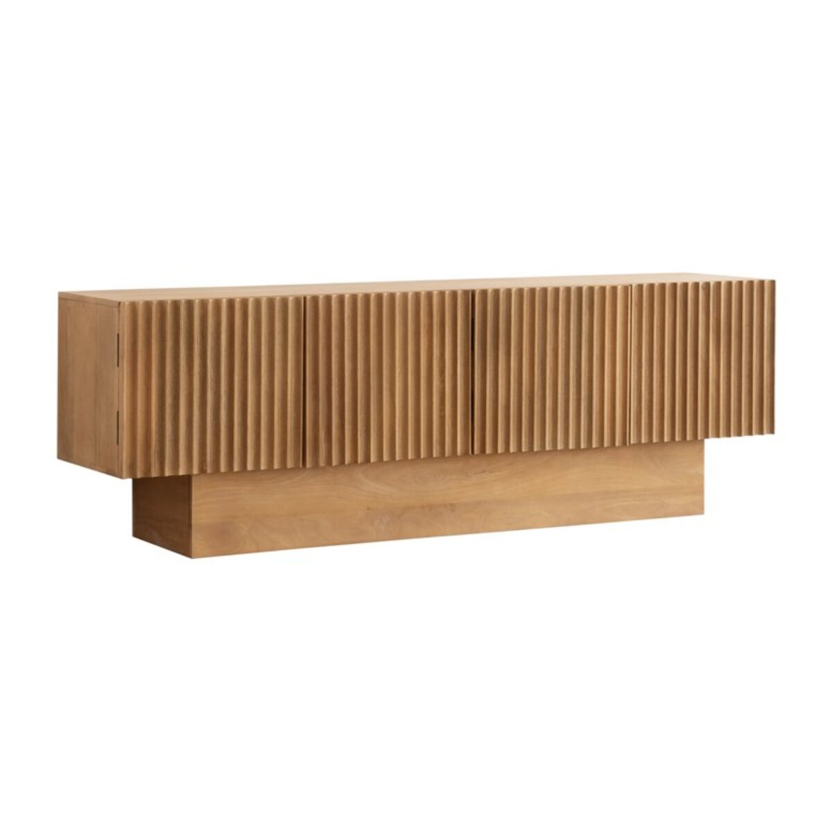 Meuble tv Nolan -bois massif de manguier-couleur provence naturelle 184 x 60 x 40 cm