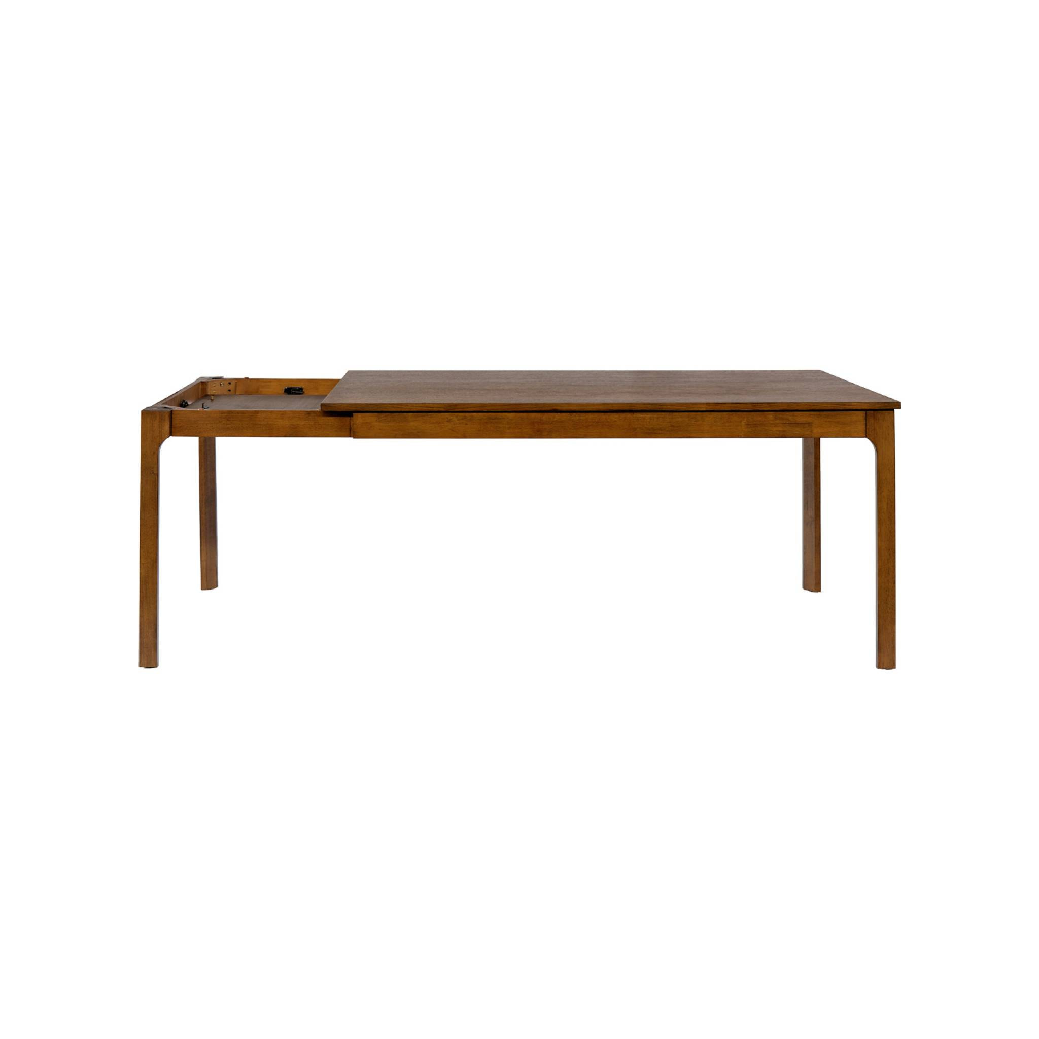 Table à manger rectangle extensible bois d'hévéa placage chêne 6-10 places FÉLICIE