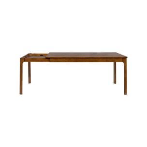 Table à manger rectangle extensible bois d'hévéa placage chêne 6-10 places FÉLICIE
