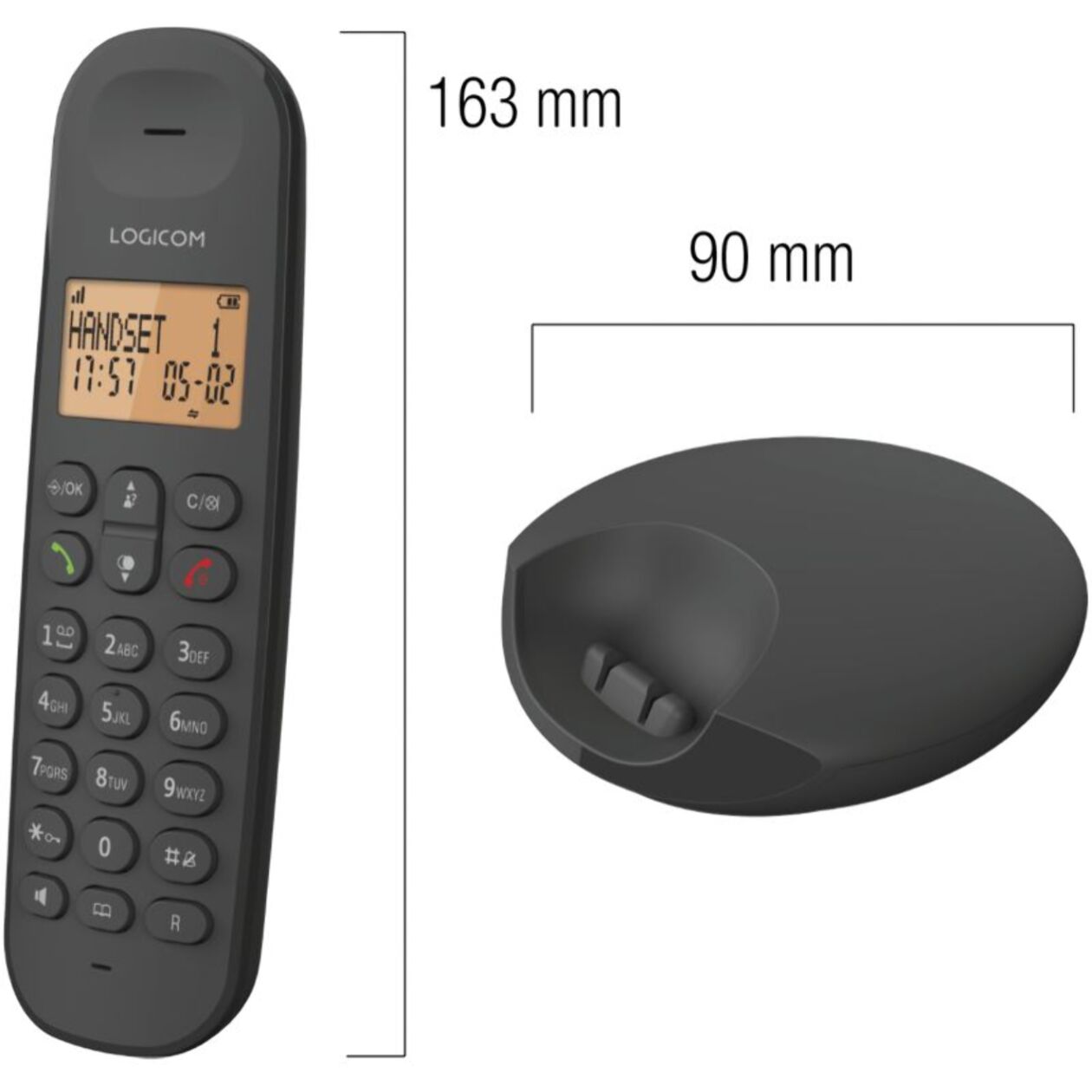 Téléphone sans fil LOGICOM Iloa - Solo Noir