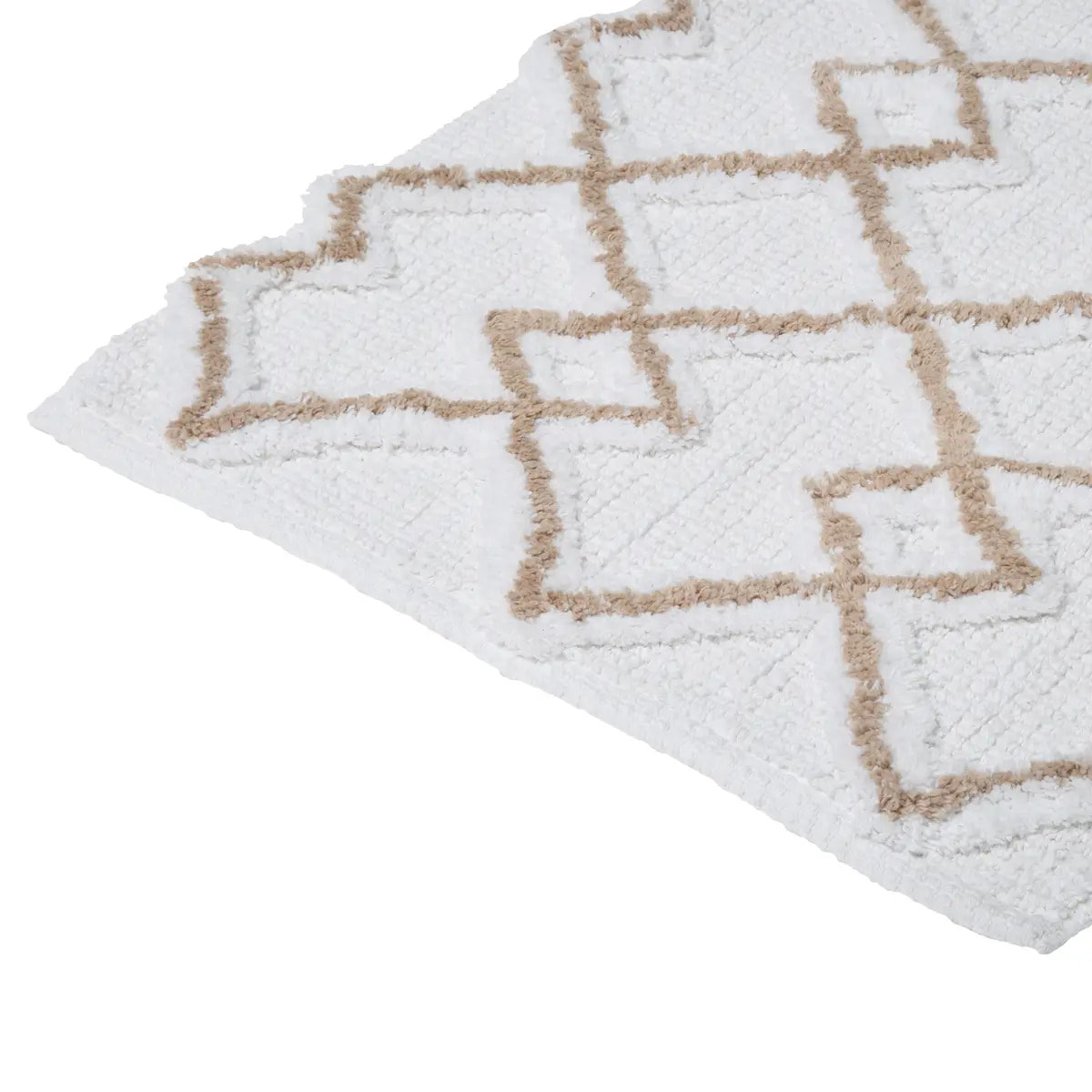 Tapis 50x75cm blanc taupe