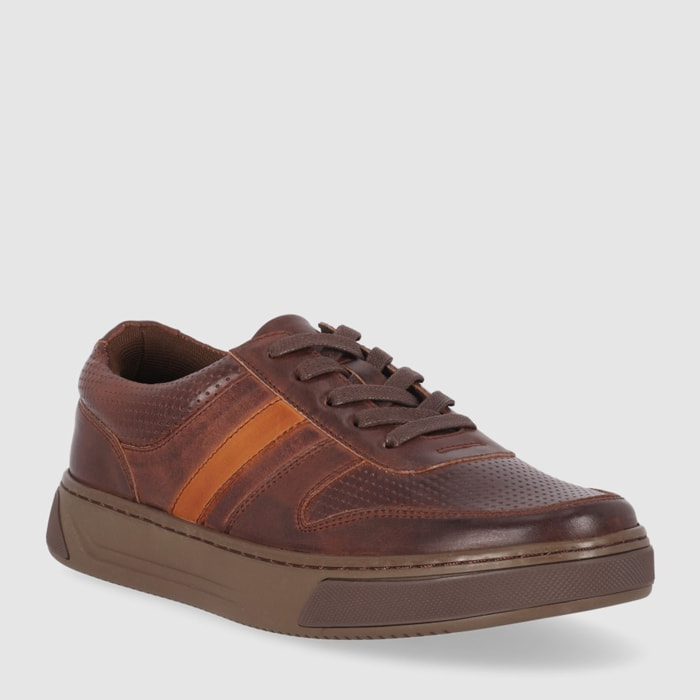 Zapatos de Piel - Marron - Tacón: Bajo