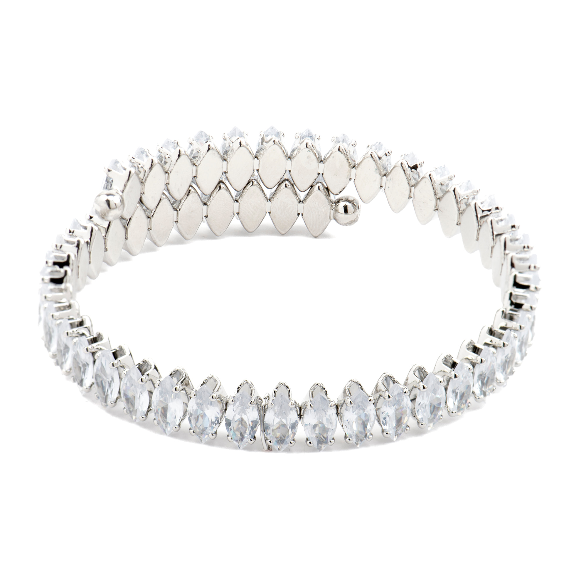 Pulsera con Circonita Brillante acabado plata