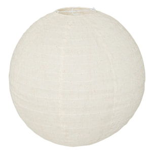 Lanterne boule Jordy en lin D.43cm blanc