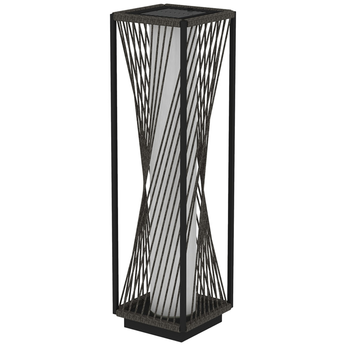 Lampadaire LED solaire extérieur en résine filaire H. 77 cm gris