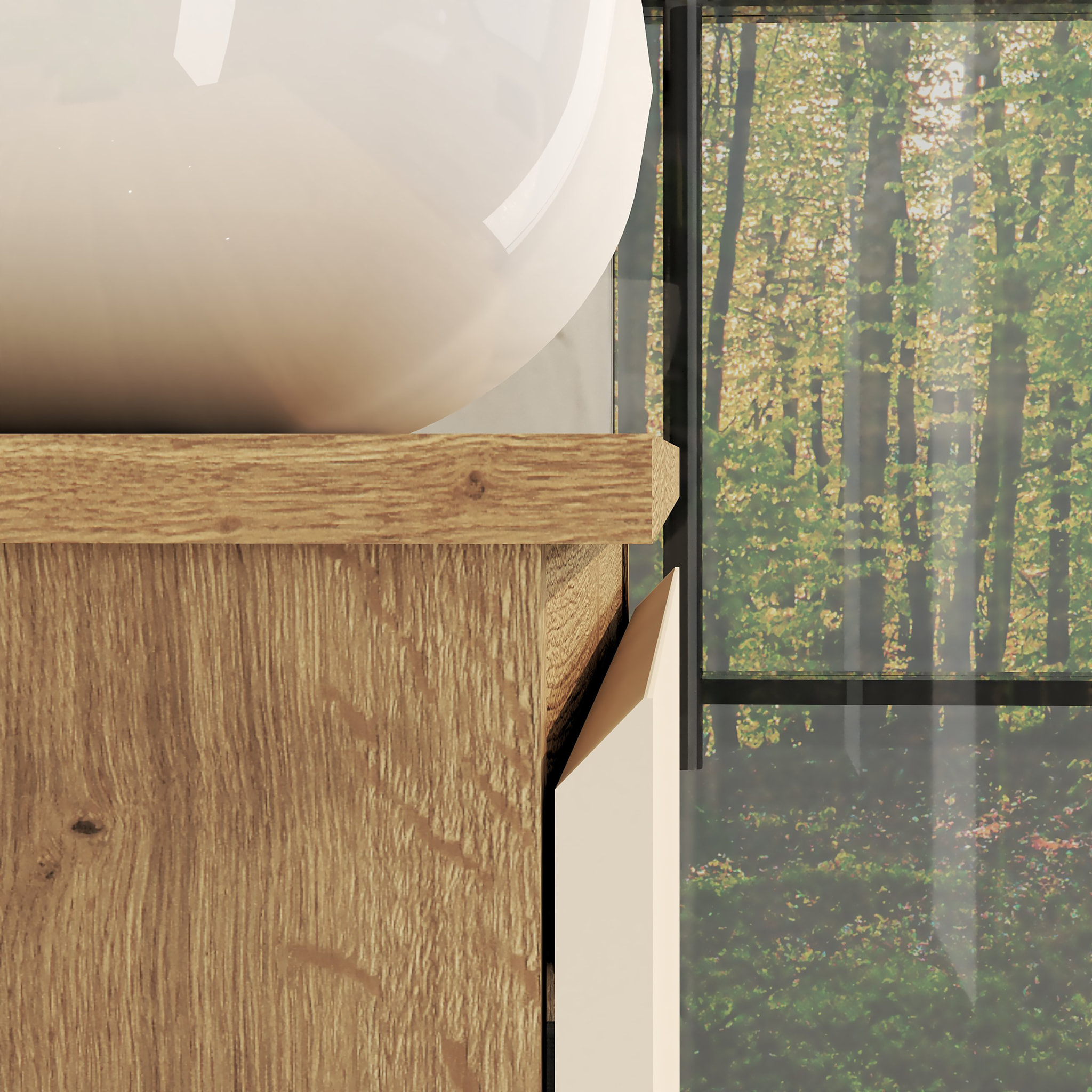 ENSEMBLE DE SALLE DE BAIN NIA | MEUBLE SUSPENDU | 60 CM GLACIER | DEUX TIROIRS |LAVABO SUR PLAN | MIROIR NON INCLUS | MEUBLE MONTÉ | ALDAY