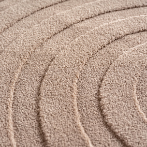 LENNY - Tapis de salon beige au design géométrique