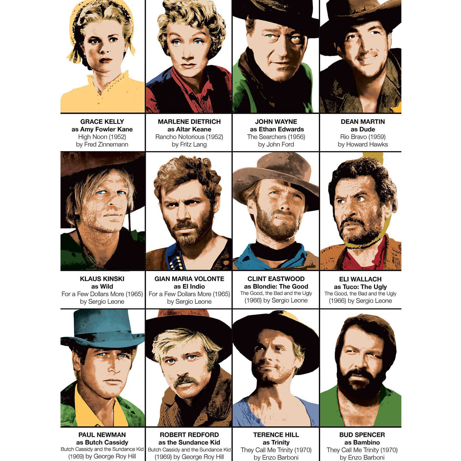 Affiche - Western Movie Characters - Olivier Bourdereau