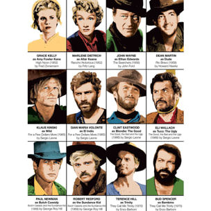 Affiche - Western Movie Characters - Olivier Bourdereau