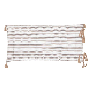 Coussin de sol Groove 120x60cm rayé beige lin
