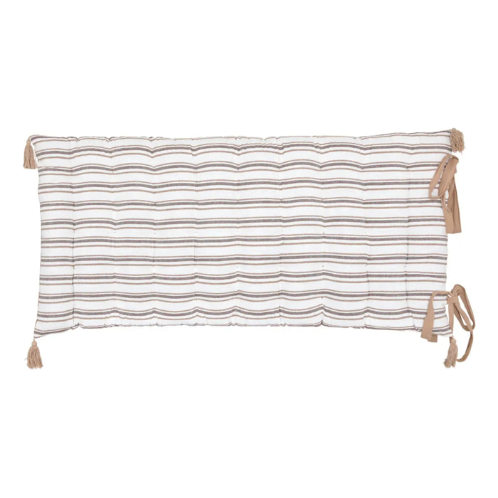 Coussin de sol Groove 120x60cm rayé beige lin