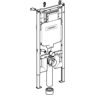 Pack WC Bati-support Geberit Duofix extra-plat + WC sans bride Geberit iCon + Abattant softclose + Plaque blanche (SLIM-iCon-B)