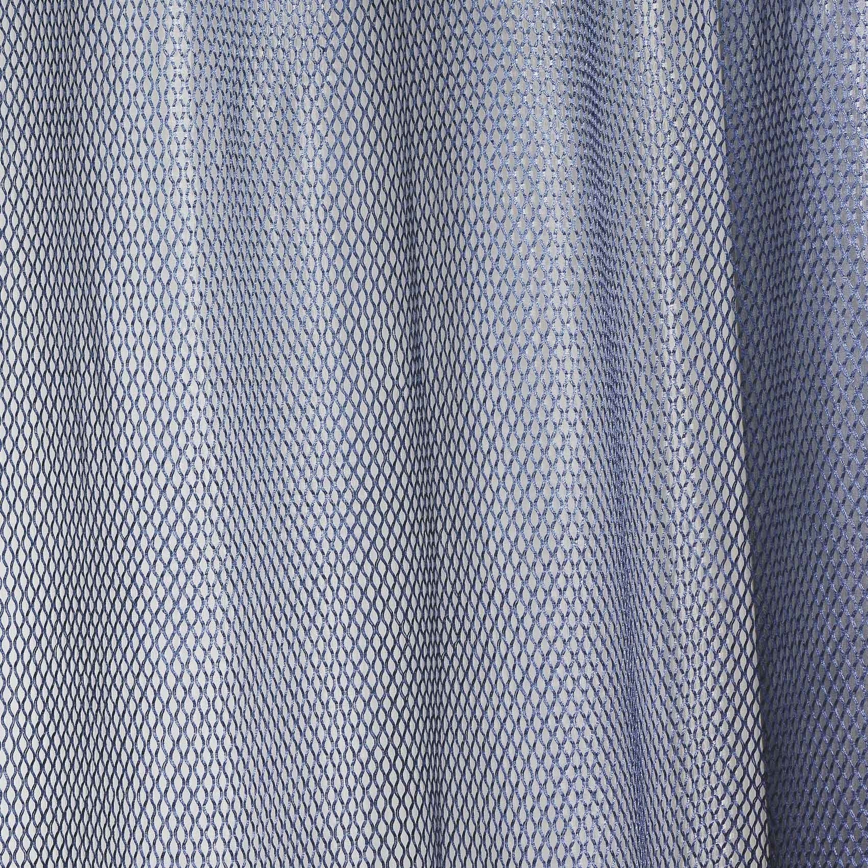 Voilage en organza fantaisie  - Effet 'résille' - Bleu