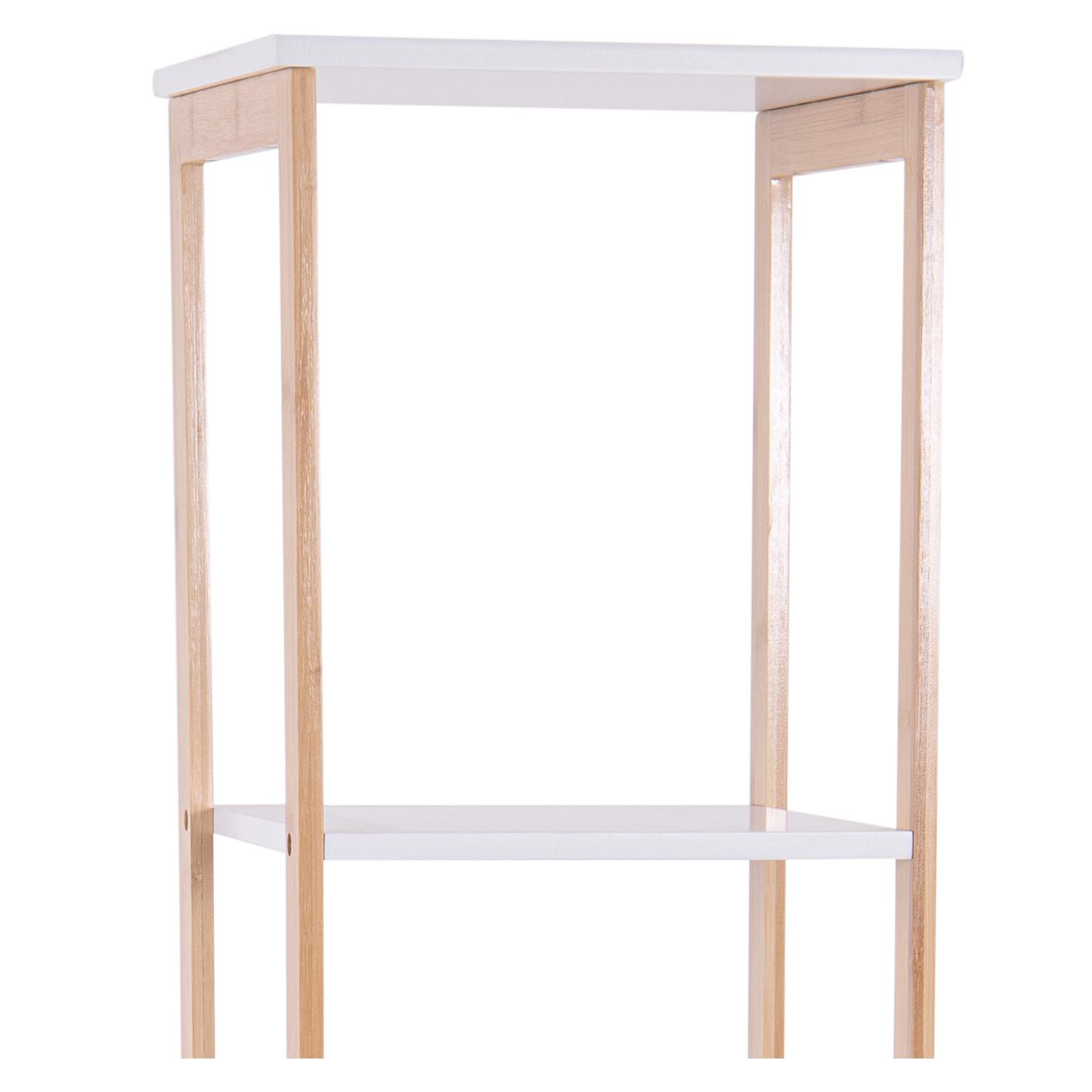 Adelaide - colonna multiuso con 1 anta e 2 ripiani - 30x30x156h cm naturale/bianco