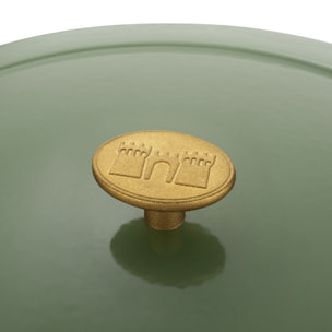 Cocotte en fonte Bellamonte, Ovale, Vert, 33 cm