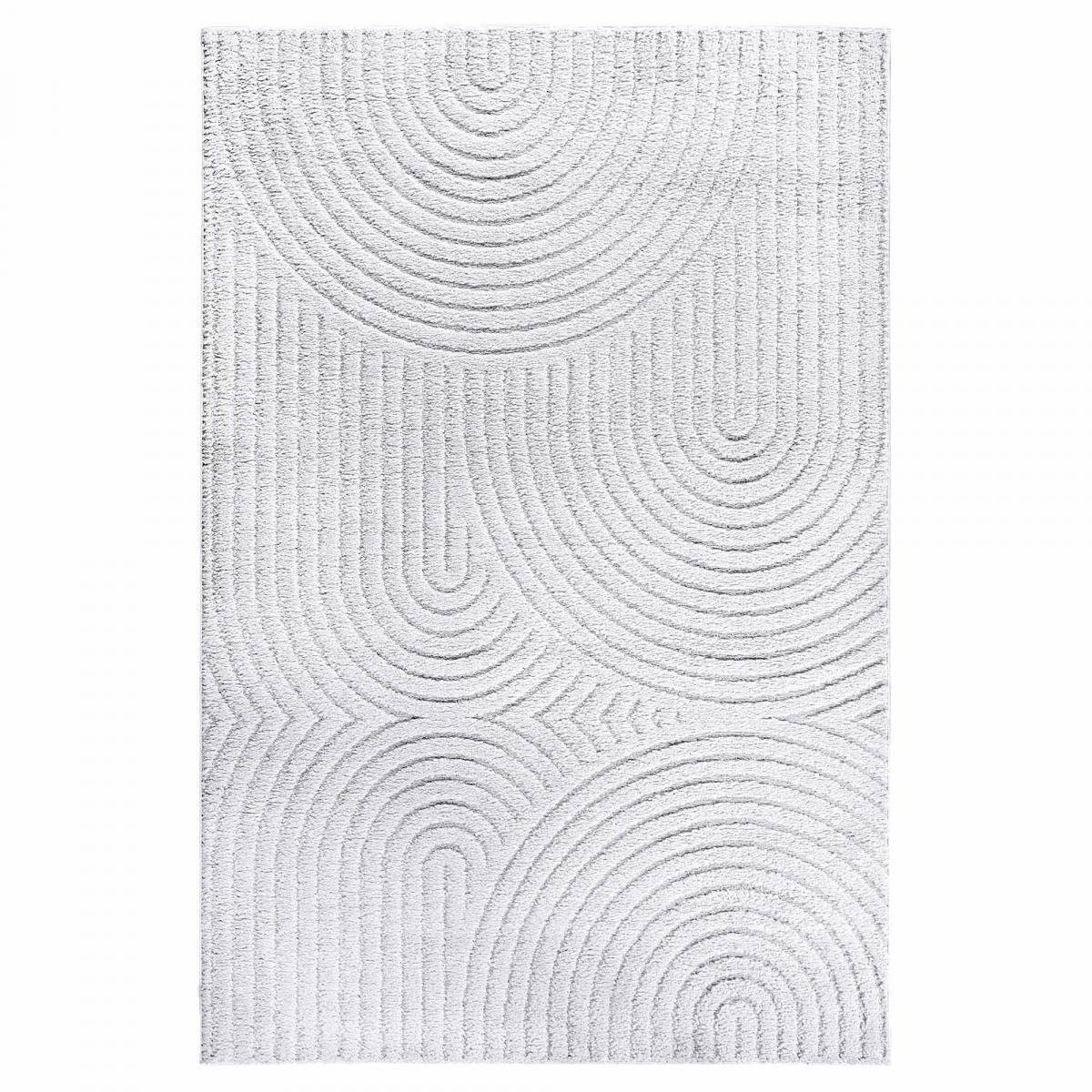 Tapis salon, motif géométrique, texture relief, lym chaleureux
