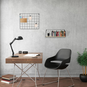 Etagere Bois Metal Rectangle 15x45x15cm