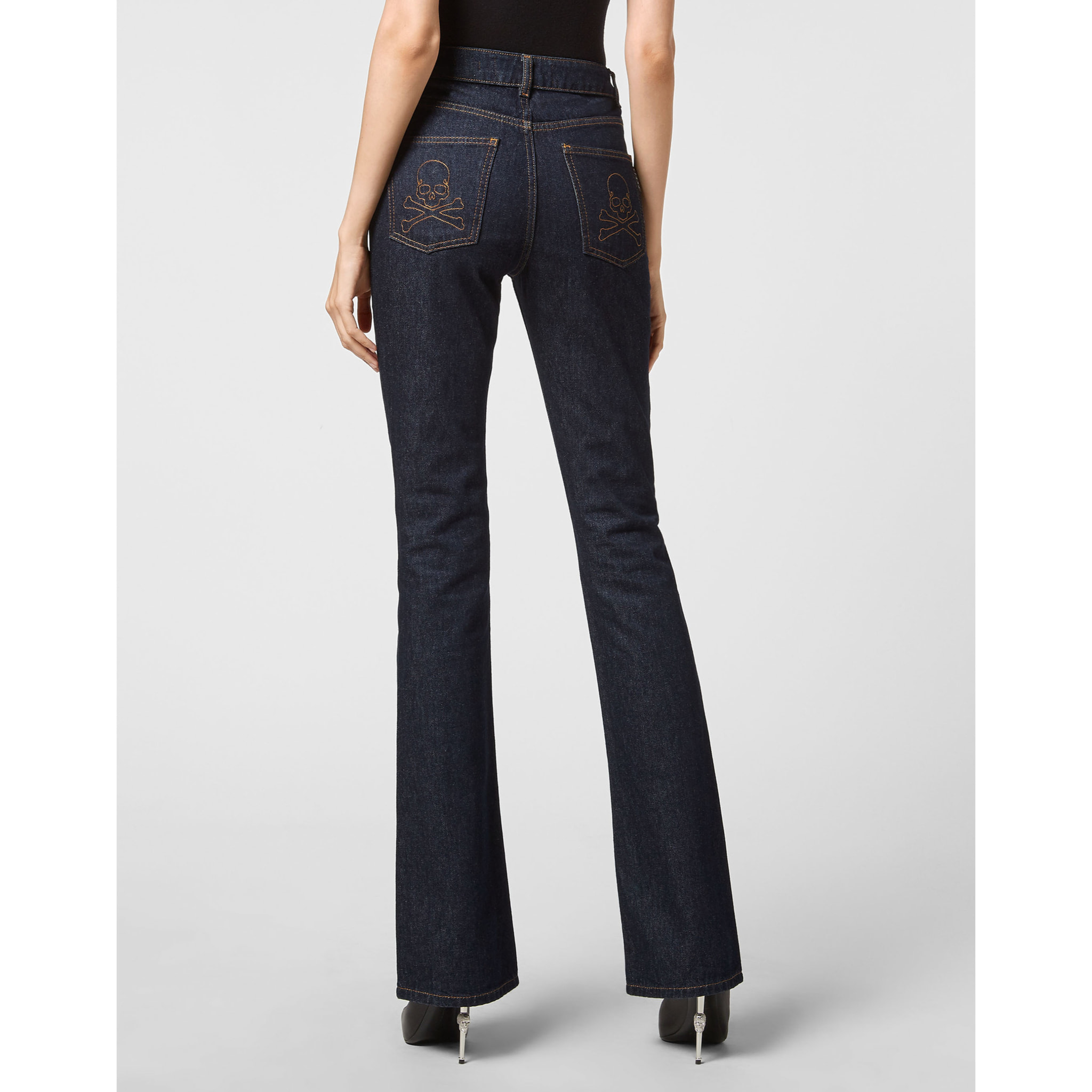 PHILIPP PLEIN Vaqueros Flare Fit SKULL