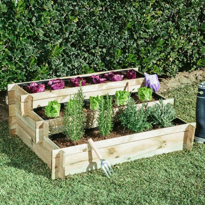 Huerto Urbano 3 Alturas Stepnature 113x88x40 Cm